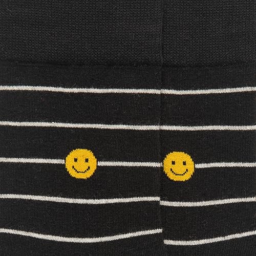 Image of Women's stockings 3 pieces | Smiling face combed cotton | Slip-proof cuffs | Spring and Summer white socks