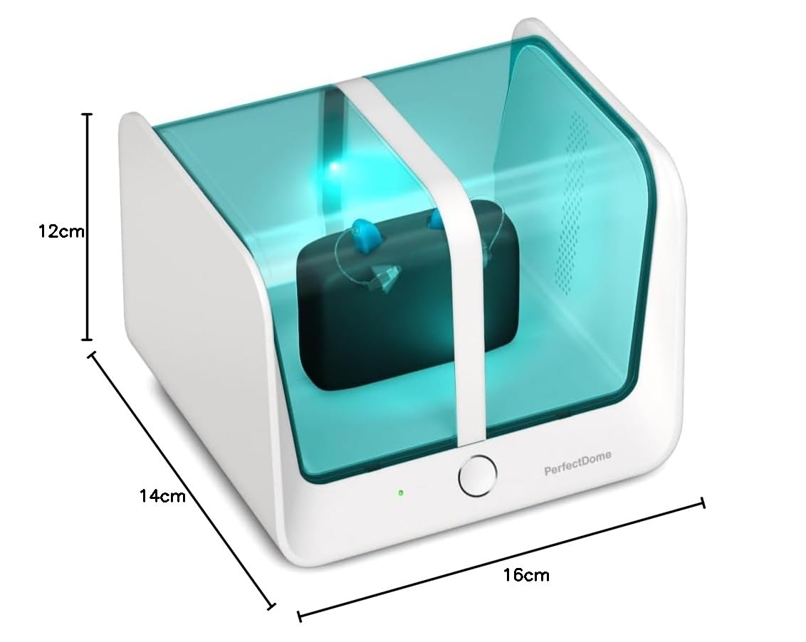 PerfectDome deumidificatore e sterilizzatore UV-C per apparecchi acustici