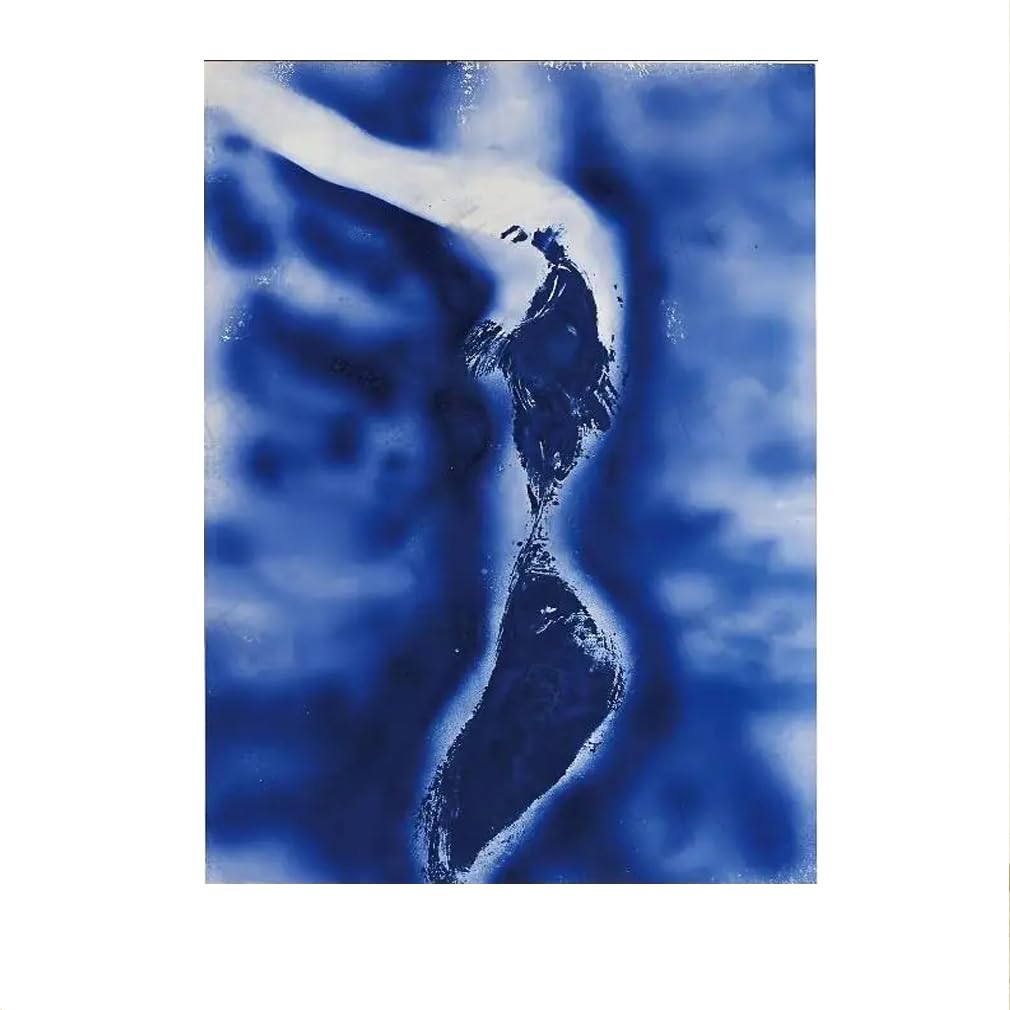 LHHJF LJHFA Yves Klein Exhibition Poster Blue Monochrome Wall Art Yves Klein Canvas Painting And Prints Nordic Home Decor Wall Picture 50x70cm No Frame