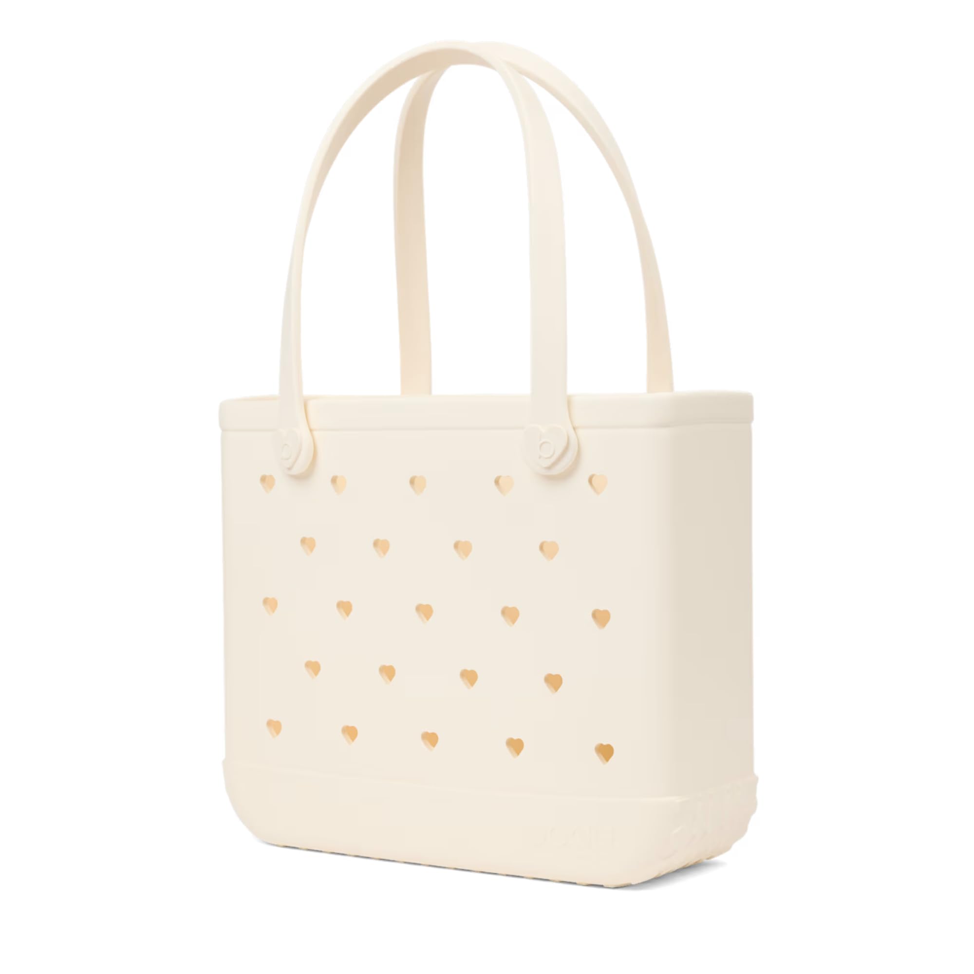 BOGG BAG Medium Tote – 15” x 12.5” x 5” – Durable, Washable, Tip-proof – Beach, Pool, Boat, Work, Sports (Coconut Cutout Hearts)
