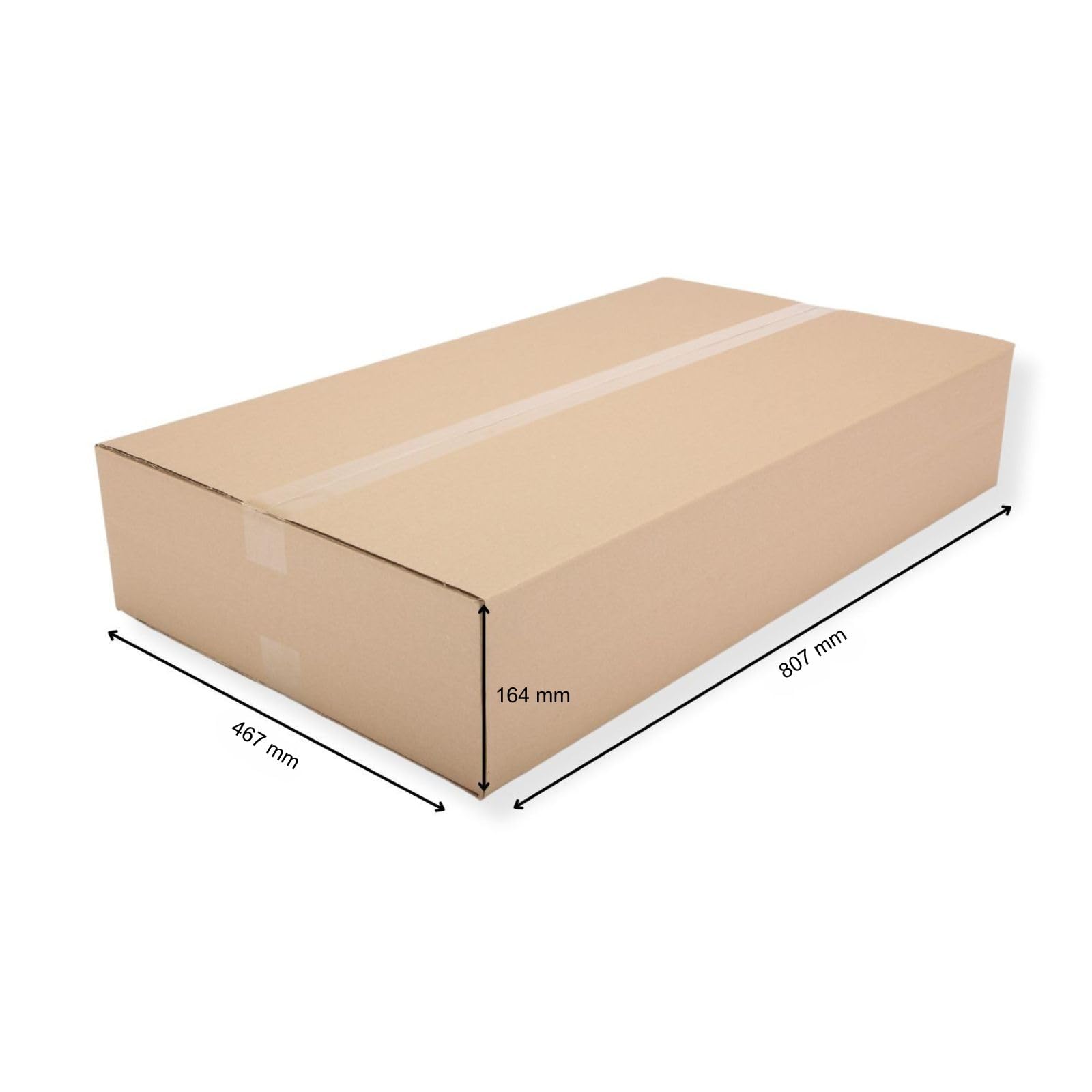20 St. Faltkarton 800 x 460 x 150 mm braun 1-wellig stabiler Versandkarton Papp Box