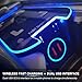 Premis Wireless Car Charger for Volvo XC90 XC60 S90 V90 V60 S60 QC3.0 Mirror Anti-slip 2021 Upgraded Fast Charging with USB Ports 36W QI Smart Phone Charging Pad (Not Support iPhone 12 Series)