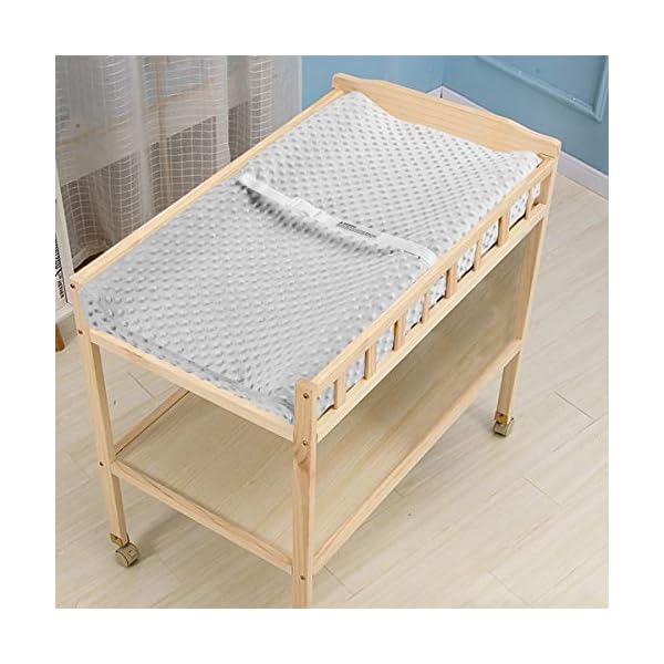 SNUNGPHIR Changing Pad Cover, AceMommy Ultra Soft Minky Dots Plush Changing Table Covers Breathable Changing Table… – Bild 7