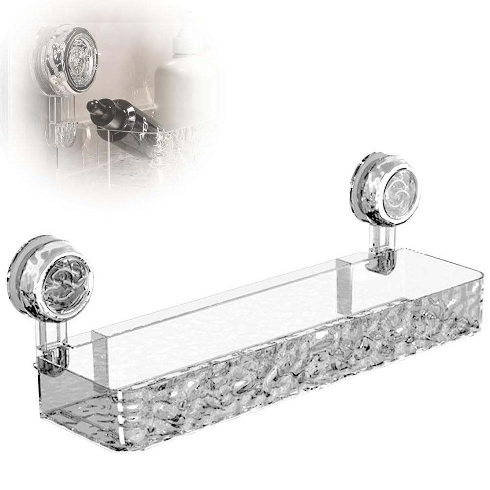Suction Cup Storage Organizer 2025 New Shower Caddy Suction Cup No-Drill Bathroom Suction Storage Box Large Capacity Load