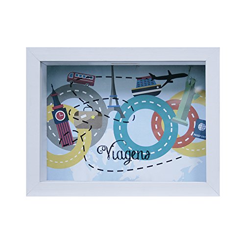 Quadro Cofre de Mesa Travel Kapos Branca 15X20X4