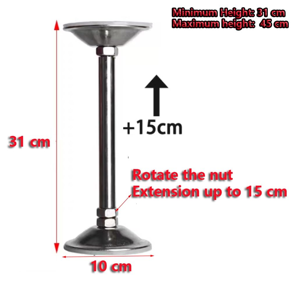 Uchwyty do zlewu, nogi podporowe ze stali nierdzewnej, teleskopowe drążki kuchennego, zestaw naprawczy łazienkowego bez wiertła | 2*Height 31 45cm(12.2" 17.7")