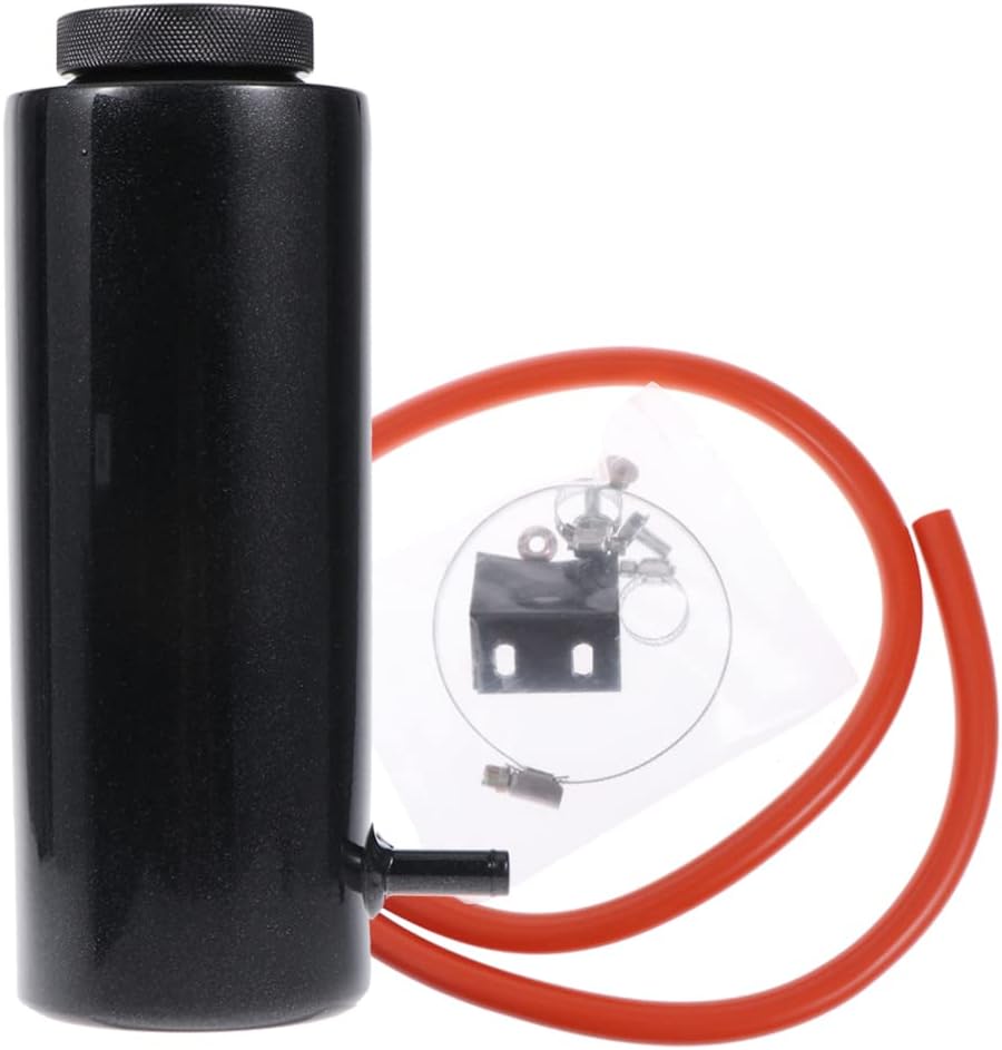 FAVOMOTO Aluminum Alloy Ventilation Oil Tank Breathable Pot Lightweight Easy to Install -Corrosive Wear Resistant Protects Intake System Black