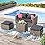 CHINNLUU Patio Furniture Set 5 Pieces Outdoor Conversation Set All-Weather Wicker Rattan Sectional Sofa with Ottoman Cushions Pillows for Lawn Pool Garden Backyard