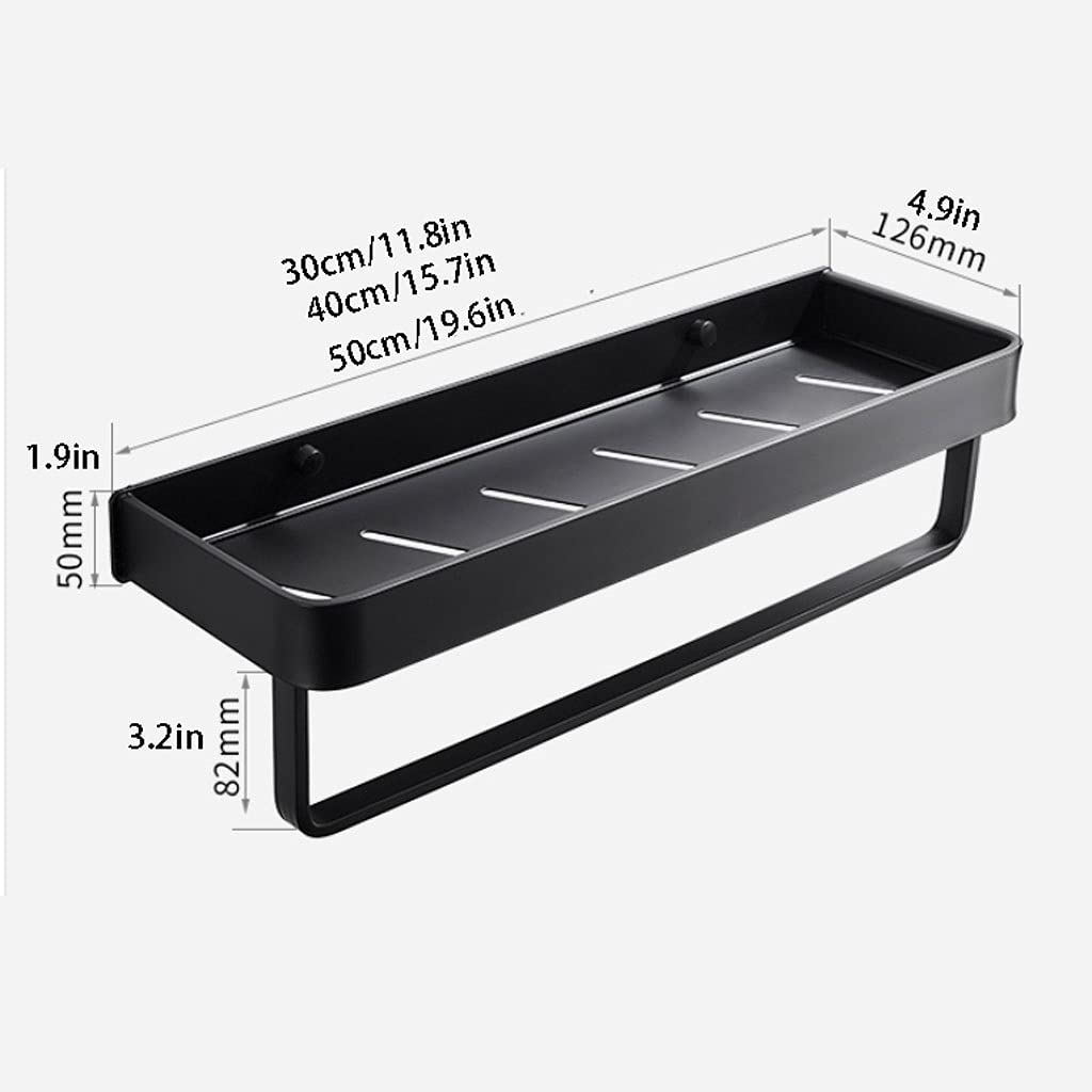 Organizador de ducha de baño sin taladro con máquina de toallas, estante de almacenamiento de Acero inoxidable montado en la pared para baño, ducha, cocina, carrito de ducha (Tamaño: 19,6 pu