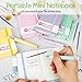 Mulaibdin 5 Pcs Pocket Notebook, Small Journaling Notebooks Pocket Size, A7 Notepads with Pen, Portable Mini Leather Notepad for School,Office, Journal(200 Pages)