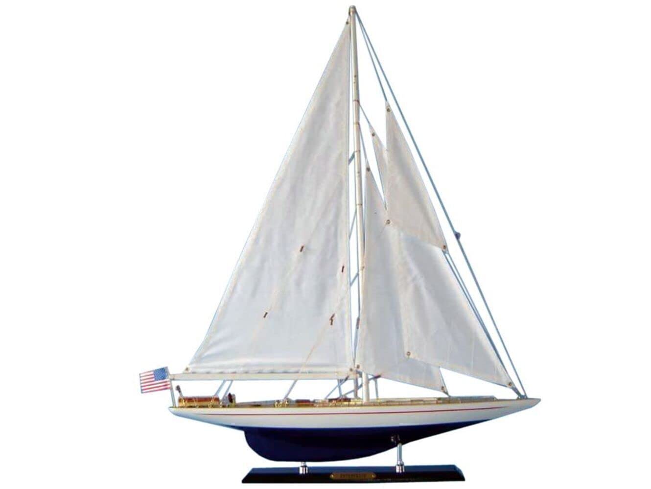 Hampton Nautical Enterprise Sailboat, Limited Edition, 27"