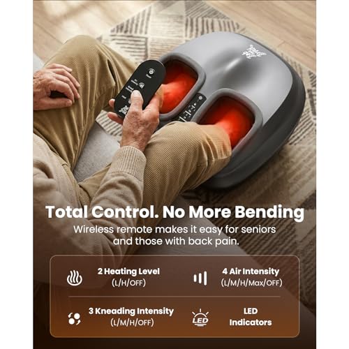 Image of BOB and Brad Lite Foot Massager FSA Eligible HSA, Birthday Gifts for Women Men, Shiatsu Foot Massager with Heat for Neuropathy & Plantar Fasciitis Relief, Electric Deep Kneading Feet Massager Machine