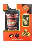 Hershey's Ceramic Travel Mug w/ Silicone Band, Lid & Candy (Reese's)