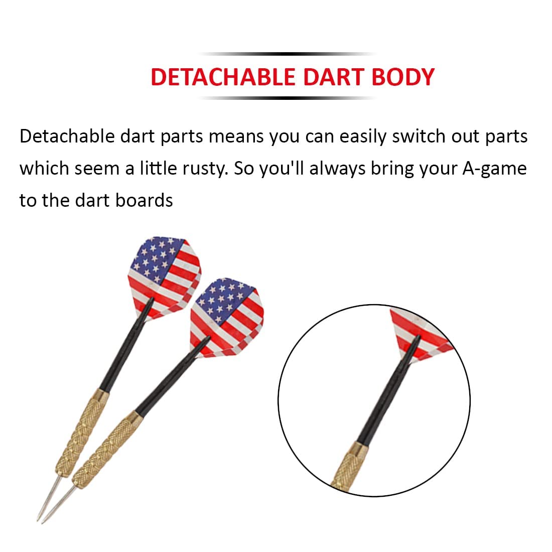 Morex Air Steel Darts with Steel Tip for Adults β Professional Darts for Dart Board | Steel Pointed Darts for Professional Play | Pack of 6 4