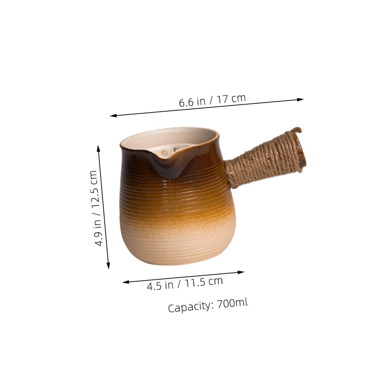 ULTECHNOVO Turkish Coffee Pot Stovetop Kettle for Tea Milk Dry Heat Resistant Camping Family Gatherings Multi Functional Arabic Coffee Maker