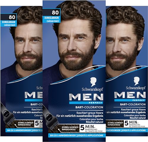 Schwarzkopf Men Perfect Bart-Coloration 80 Natur Schwarz-Braun Stufe 2 (3