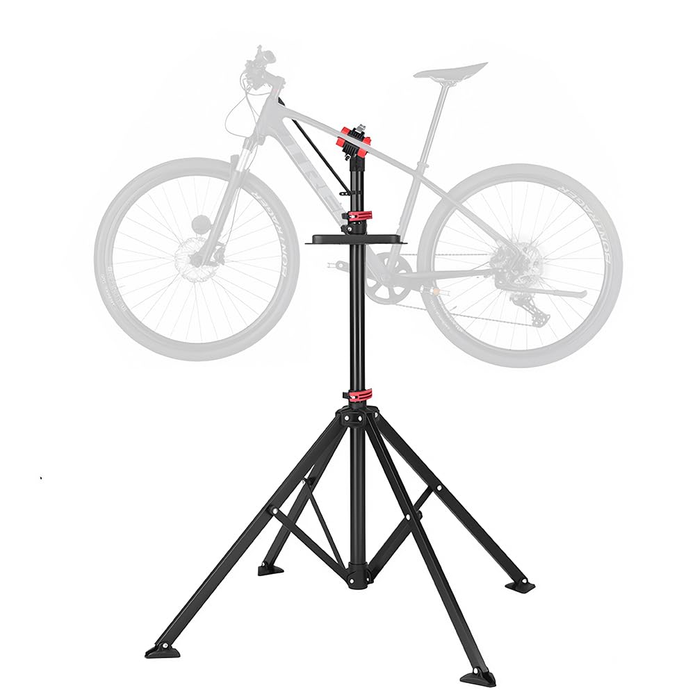 Support de réparation de vélo avec plateau à outils, hauteur réglable