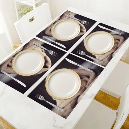 Sets de table antidérapants chien couverture pour une décoration douce