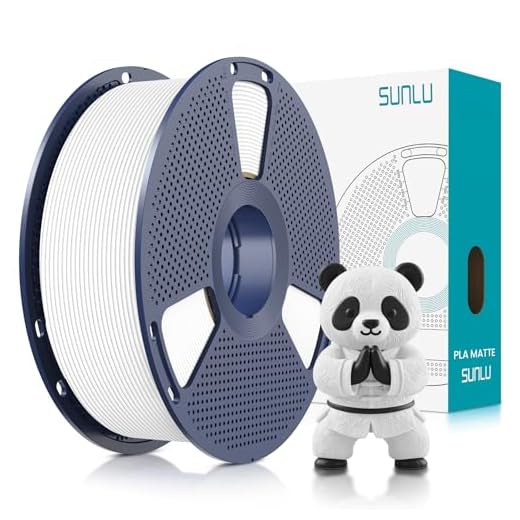 SUNLU Filamento PLA Matte 1.75 mm,Filamento per Stampante 3D con Superficie Opaca, Neatly Wound Filamento, Facile da Usare, 1kg Bobina(2.2lbs) di Filamento PLA per Stampanti FDM 3D, Bianco Matte