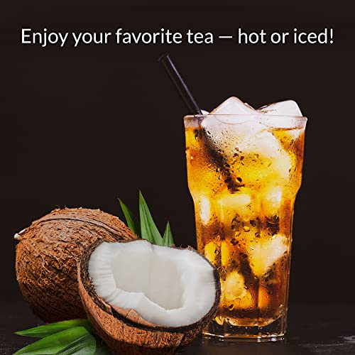 The Republic Of Tea Hicaf Toasted Coconut Black Tea, 50 Tea Bags, High-Caffeinated Gourmet Herbal Blend #TOP3