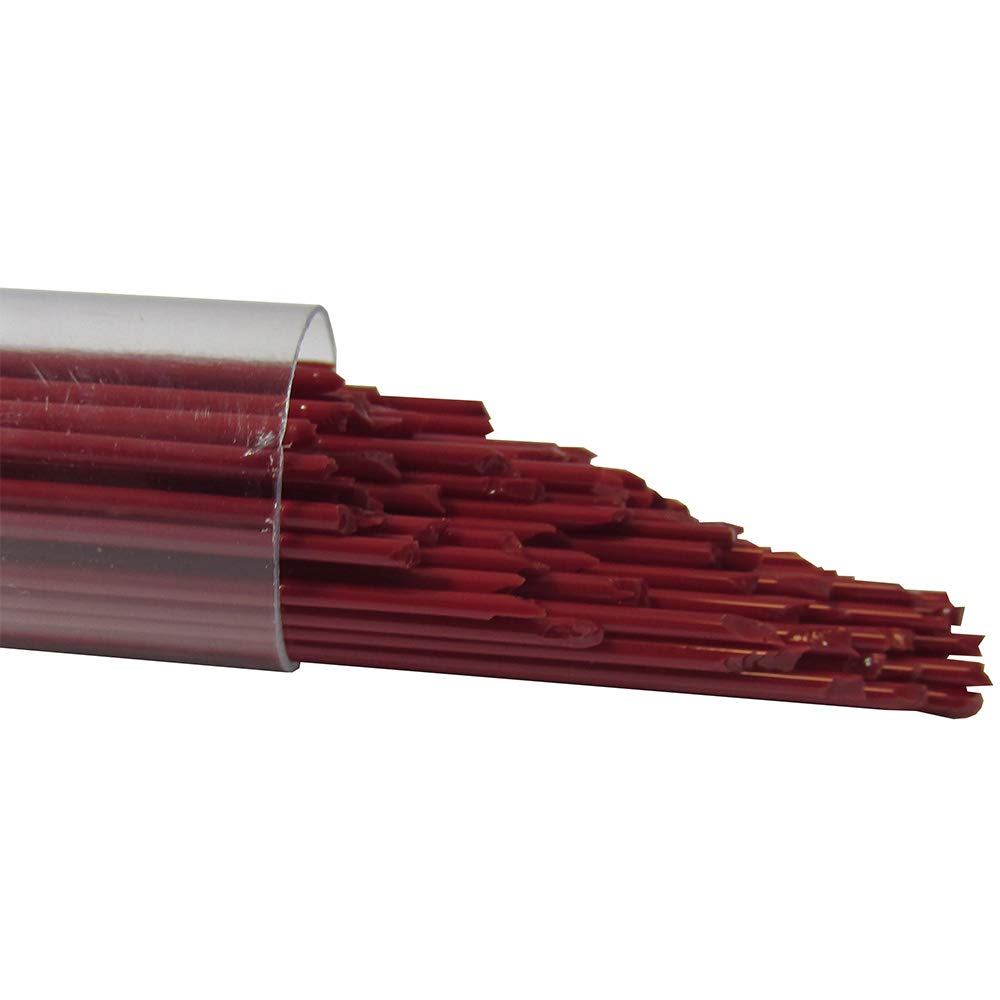 Oceanside Glass Stringers - Cherry Red Transparent (Semi-Opal Striker) - 96 COE - 5oz Tube