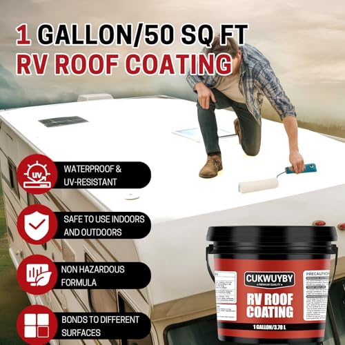 CUKWUYBY RV Roof Coating 1 Gallon