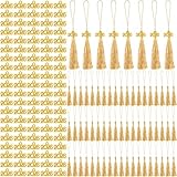 Cindeer 100 Pcs Mini Graduation Tassels with 100 Pcs 2026 Tassel Charms for Crafts Mini Silky Bookmark for...