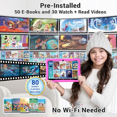 Image of Contixo Kids Tablet K103A - Learning Tablet for Kids with Games and Educational Apps, 10 inch, Android, 64GB, WiFi, Parental Control, Kid-Proof Case with Kickstand - Pink