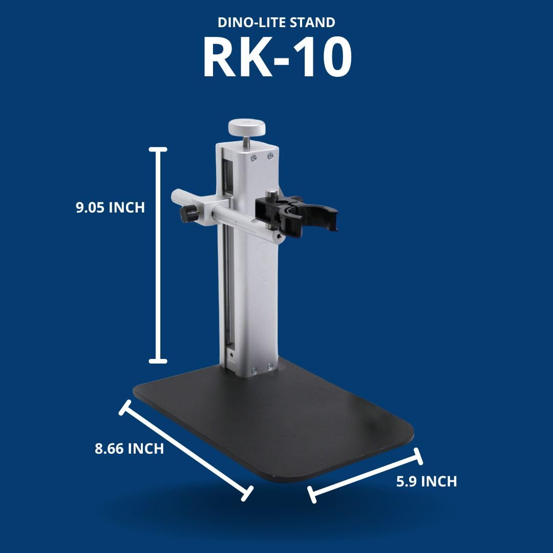 Dino-Lite RK-10A Universal Stand with Fine Focus & Quick Release – 8.6" x 5" x 9"
