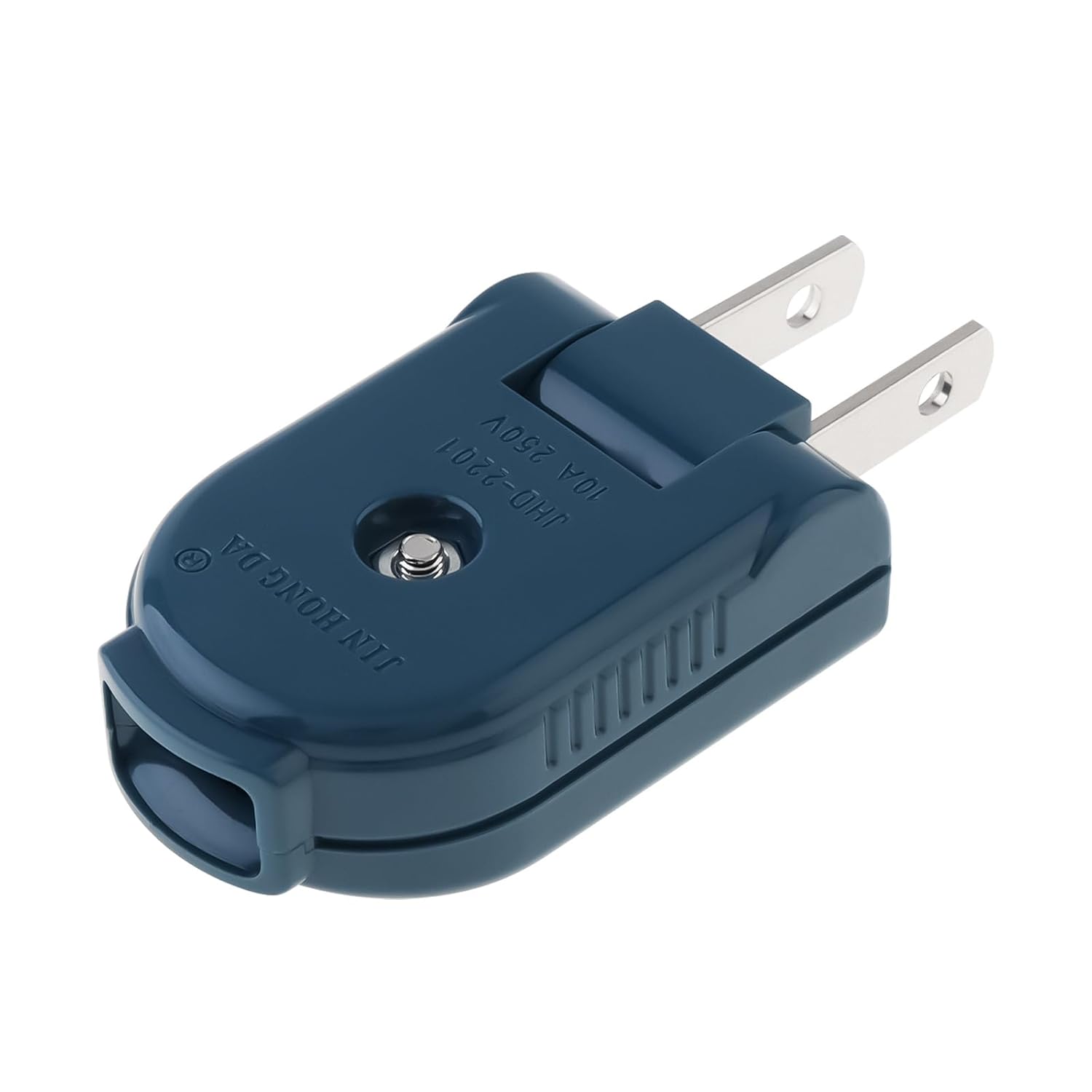RTNLIT Electrical Plug Replacement 2 Prong, 125V 15A Rotatable Extension Cord Replacement Male Power Lamp Plug for Small Appliances Strips DIY Craft Projects(Blue, Pack of 9)