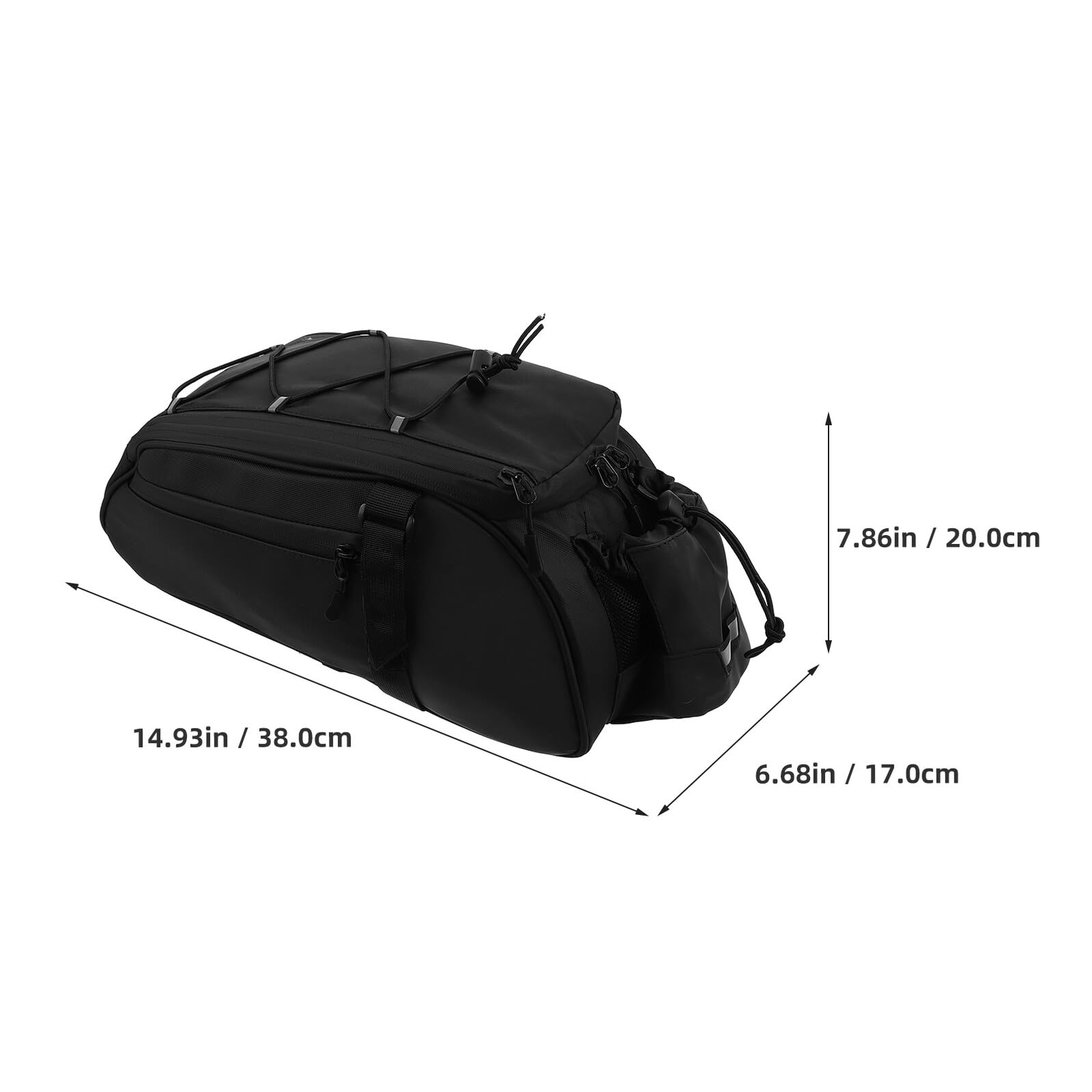 BESPORTBLE Borsa Posteriore per Mountain Bike Ampia capacità per Portapacchi Posteriore Borsa da Sella per Bici da Touring con Fissaggio Stabile Adatta per Ciclismo e Viaggi all’Aperto