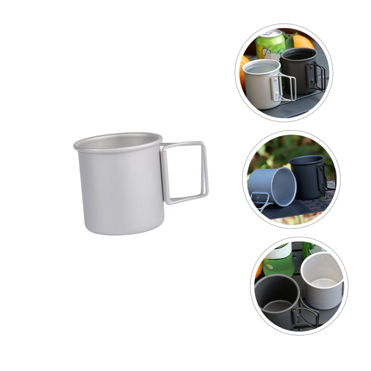 Milisten 2 Ensembles Tasses Aluminium Pliables Cups Pour Boissons Pour Activités Extérieures Camping Résistantes 2 Pièces * 2