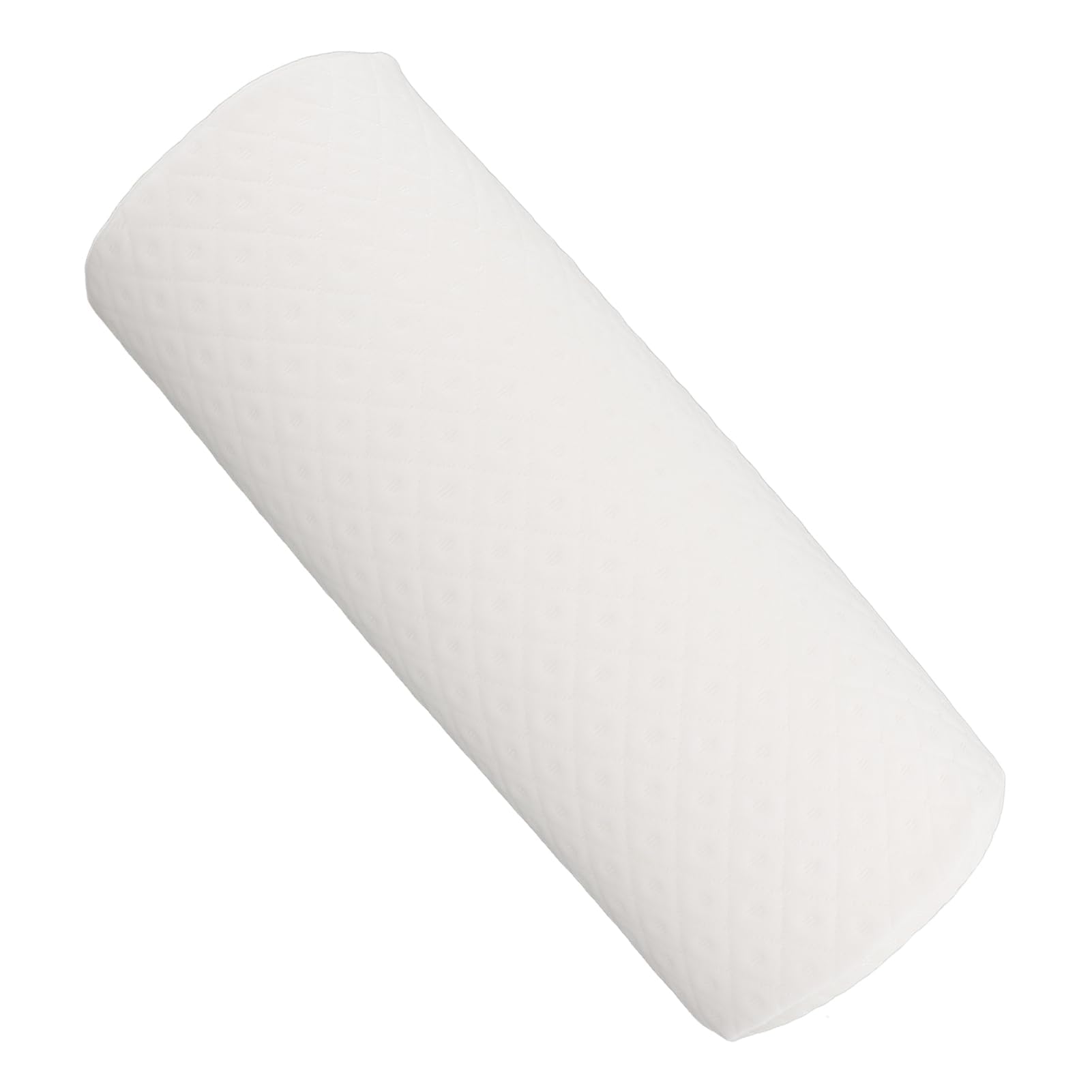 Cuscino per Ginocchia, Cuscino di Supporto per Gambe in Memory Foam, Design Semi-rotolo per un Sonno Riposante, Supporto per Schiena e Lombare, Bianco