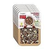 lenteja beluga cocción Conserva todo el sabor de las verduras, sus sales minerales y su fibra. 100 g de verdura deshidratada equivale a 1 kg de verdura fresca