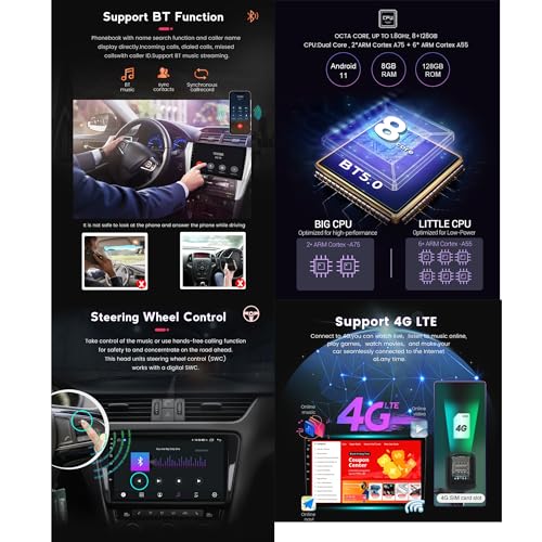 Radio samochodowe Android 12 do Honda Jazz 2007-2014, ekran dotykowy 25.4 cm, bezprzewodowe Carplay i Android Auto, nawigacja GPS, 4G WiFi, RDS, DSP, SWC, Mirror Link