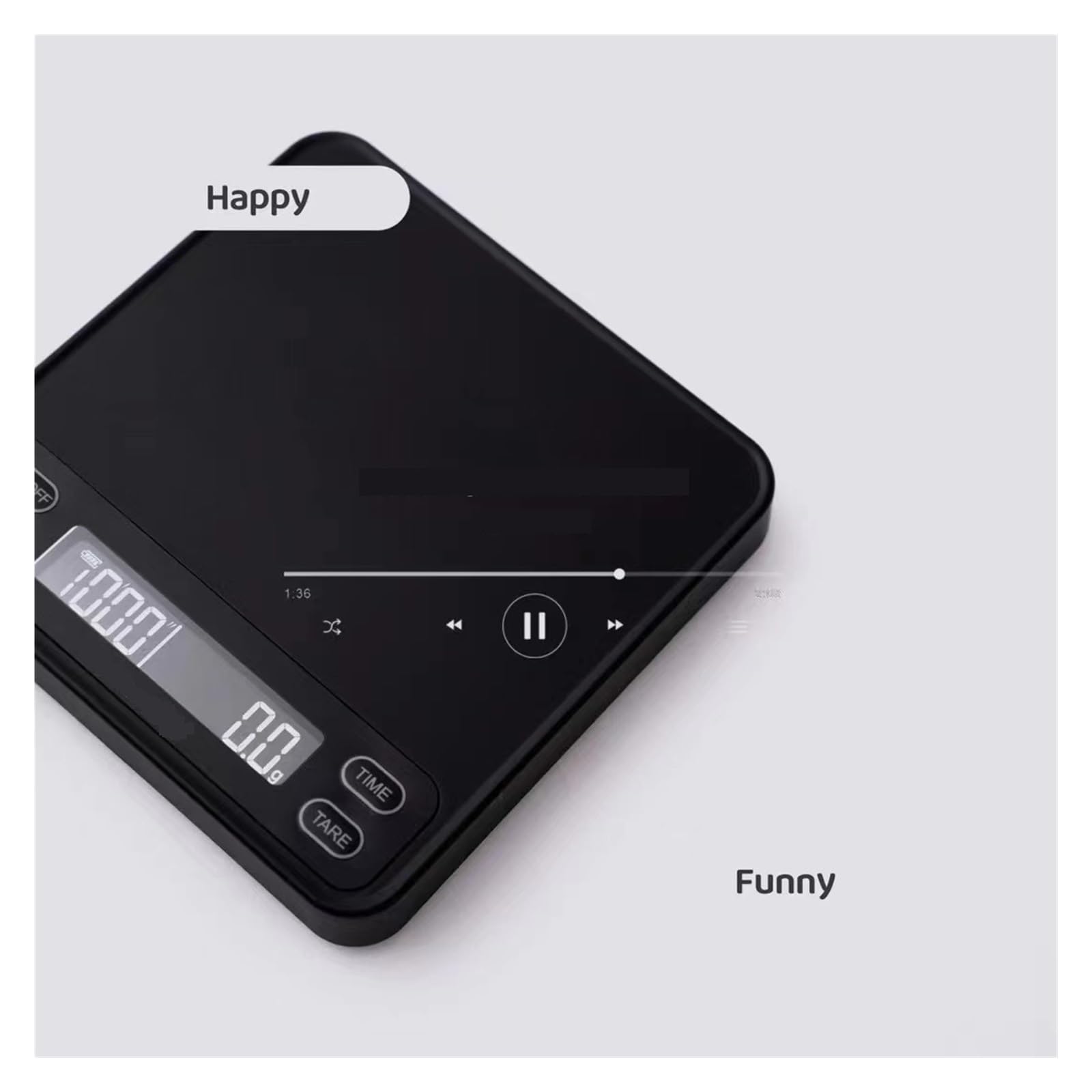Mini Báscula De Cocina Electrónica Bolsillo 2Kg Con Temporizador Medición Precisa Esfuerzo(Smart Scale B)