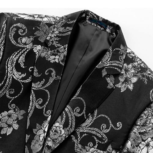 Blazer floral para hombre slim fit elegante para fiesta miniatura 3