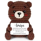 CheriGift Oso Positiva Regalos Amigas Originales, Oso Hechas a Mano, Regalo Amiga Cumpleaños, Día de San Valentín, Navidad 6 x 5 x 9.5 cm