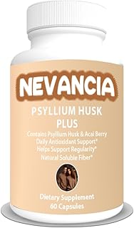Psyllium Husk Plus – with Natural Soluble Fiber, Prebiotic Fiber, Bulk Laxative - Supports Regularity, Digestive & Gut Health - Helps with Constipation - 60 Capsules