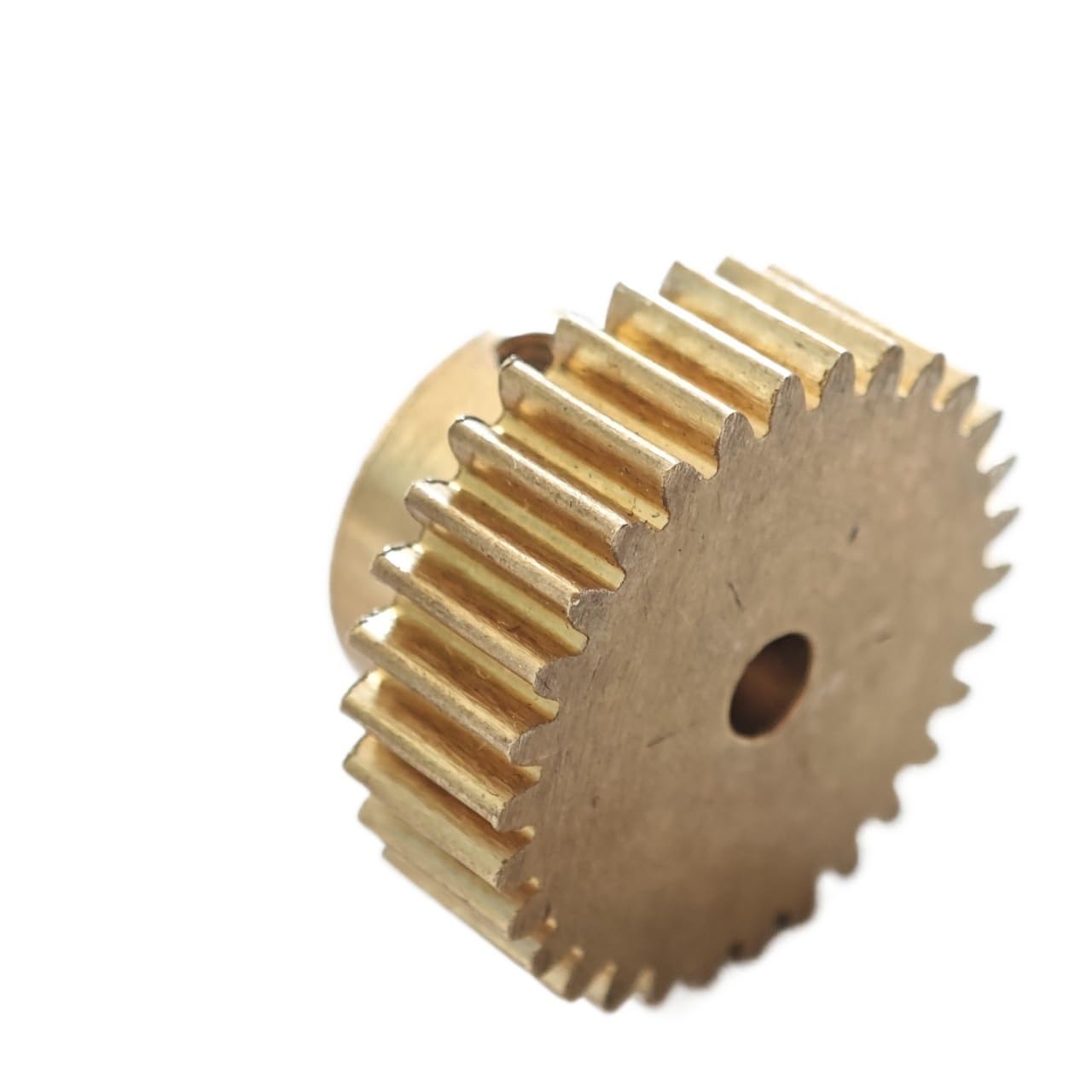 0.5M 140T Copper Spur Gear 71mm Diameter 0.5 Module 140 Teeth Straight Cylindrical Gear with Step 5mm Teeth Thick Pinion Mechanical(Step 15mm bore 3.17mm)