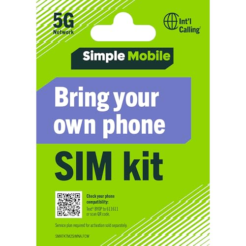 Simple Mobile Bring Your Own Phone Prepaid SIM Kit | 3-in-1 CDMA Sim Card