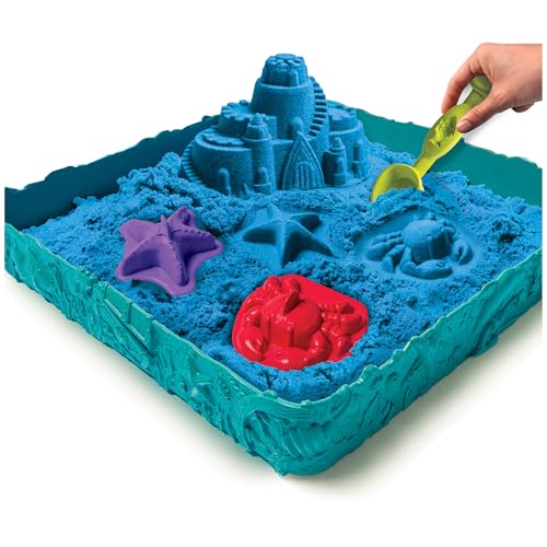 Kinetic Sand - Sandcastle Set with 1lb of Kinetic Sand and Tools and Molds (Color May Vary)