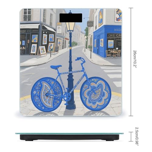 Báscula Digital de Baño Azul con Diseño Paisley 400lb miniatura 2