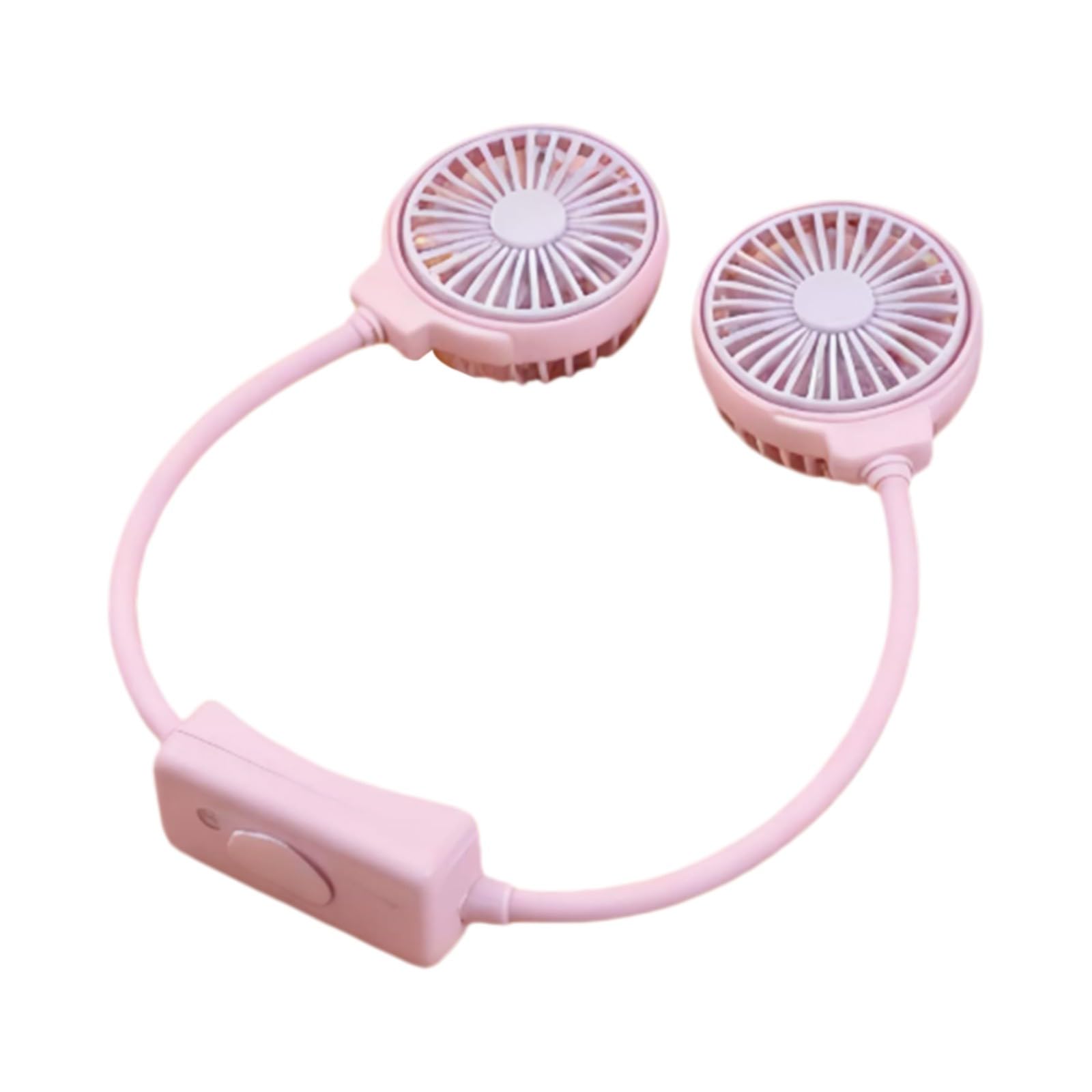Ventilatore portatile da appendere, ricaricabile, a mani libere, regolabile a 360°, ventilatore portatile pieghevole, per sport all'aria aperta e viaggi, ventilatore silenzioso con morsetto