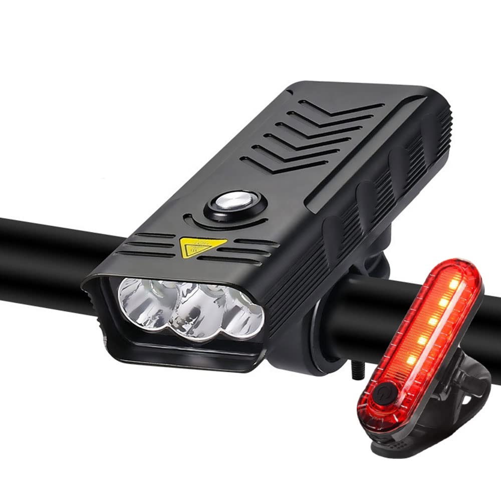 TIORU 8000LM Luce della Bicicletta Anteriore 10000Mah Luce della Bici IPX5 Torcia Impermeabile Faro di Ricarica USB per Lampada da Ciclismo su Strada MTB