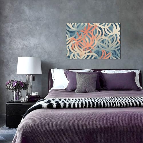 Peinture murale décorative sur toile corail - Solution pour murs vides - 7
