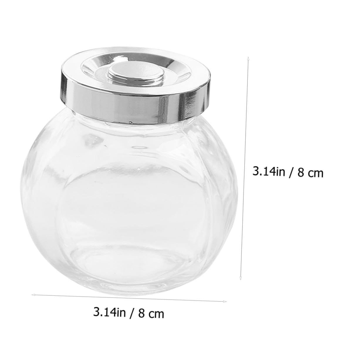 Veemoon Set 8 Barattoli in Vetro Chiusura Ermetica da 180 Ml Contenitori per Alimenti e Tè Trasparenti e Compatti per Conservare Frutta Secca e Caramelle in Cucina