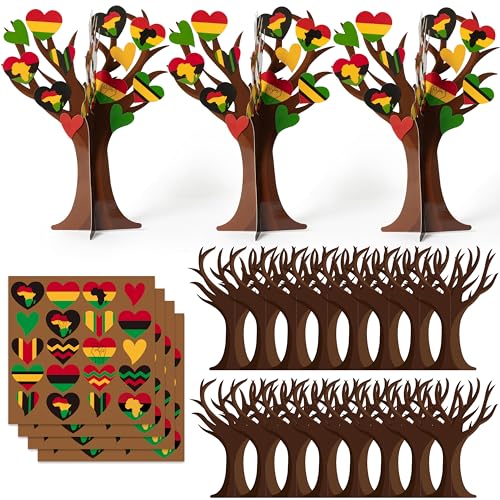 Suministros de manualidades Juneteenth decoración de la historia negra árbol afroamericano DIY