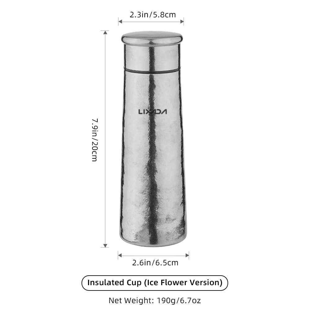 Bouteille D'eau Isolée en Métal Léger Pure Ti 300 Ml Thermos Double Couche pour les Voyages et les Activités de Plein Air
