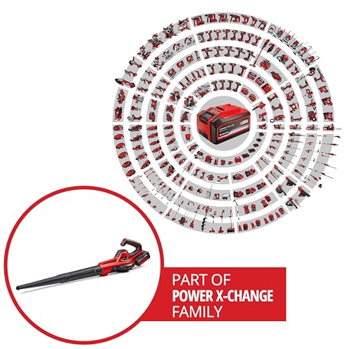 Einhell Power X-Change 18V Cordless Air Blower with Battery and Charger - 250 km/h Air Duster for Home, Car, Garage and Garden Use - GE-UB 18/250 Li E Universal Dust, Debris and Leaf Blower 2 Einhell Power X-Change 18V Cordless Air Blower with Battery and Charger - 250 km/h Air Duster for Home, Car, Garage and Garden Use - GE-UB 18/250 Li E Universal Dust, Debris and Leaf Blower - Image 2